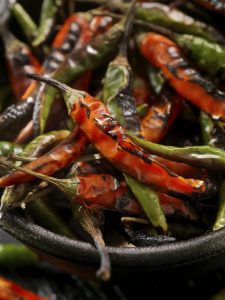 Roasted chili peppers