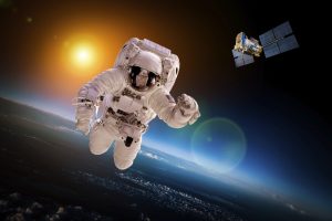 astronaut floating in space