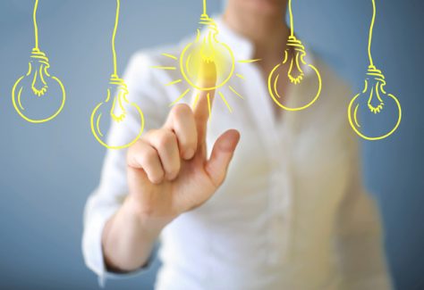 light bulbs symbolizing ideas