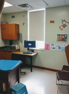 Exam Room at the Tuba City Regional Health Care Pediatric Clinic