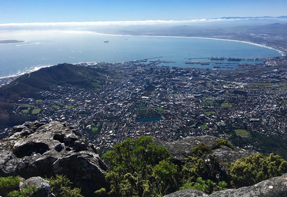 A view of Cape Town from the top of Table Mountain, taken by author Kristin Brig.