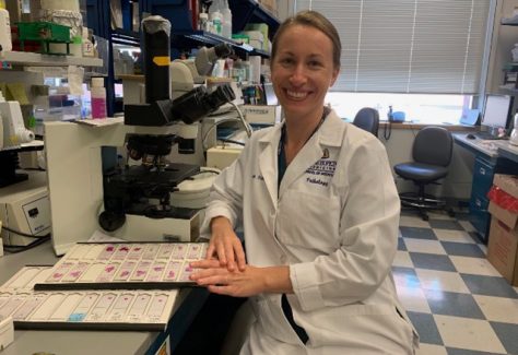 Lauren Peiffer in the lab.
