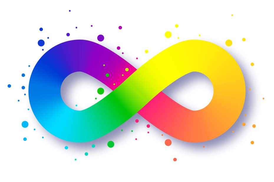 Colorful rainbow infinity. Rainbow Infinity symbol.
