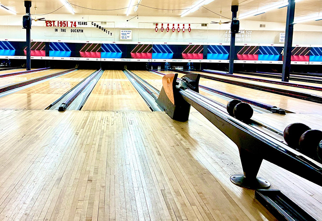 a bowling alley