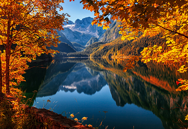 Lake Gosau, Austria, at autumn