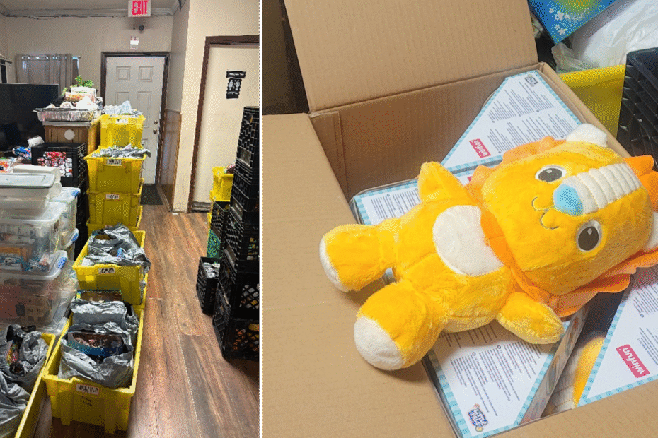 picture of goods collected during volunteering