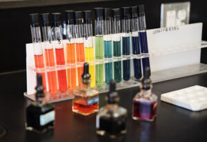 STEM topic, science tubes representing LGBTQ+ rainbow.
